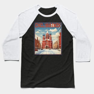 Chelyabinsk Russia Vintage Tourism Travel Poster Baseball T-Shirt